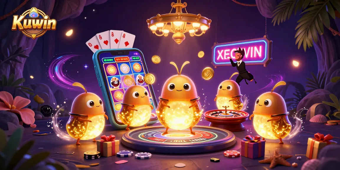 Engage in thrilling gameplay at Kuwin's bright cave casino illuminated by glowworms and a bat dealer.