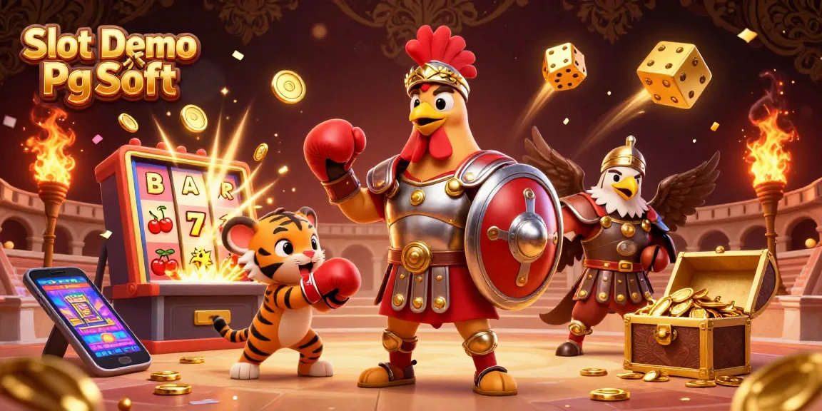 Engage with Slot Demo Pg Soft through thrilling jackpots and lively animations in this vibrant casino scene.