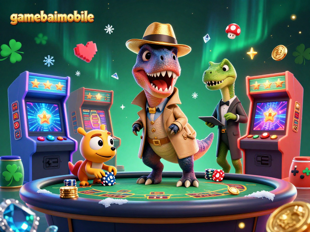 Experience the excitement with gamebaimobile's vibrant casino adventures featuring unique characters.
