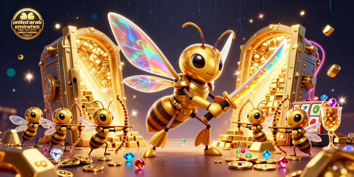 Engaging visual of united arab emirates online casinos featuring dynamic casino elements and a fantasy-themed hornet.